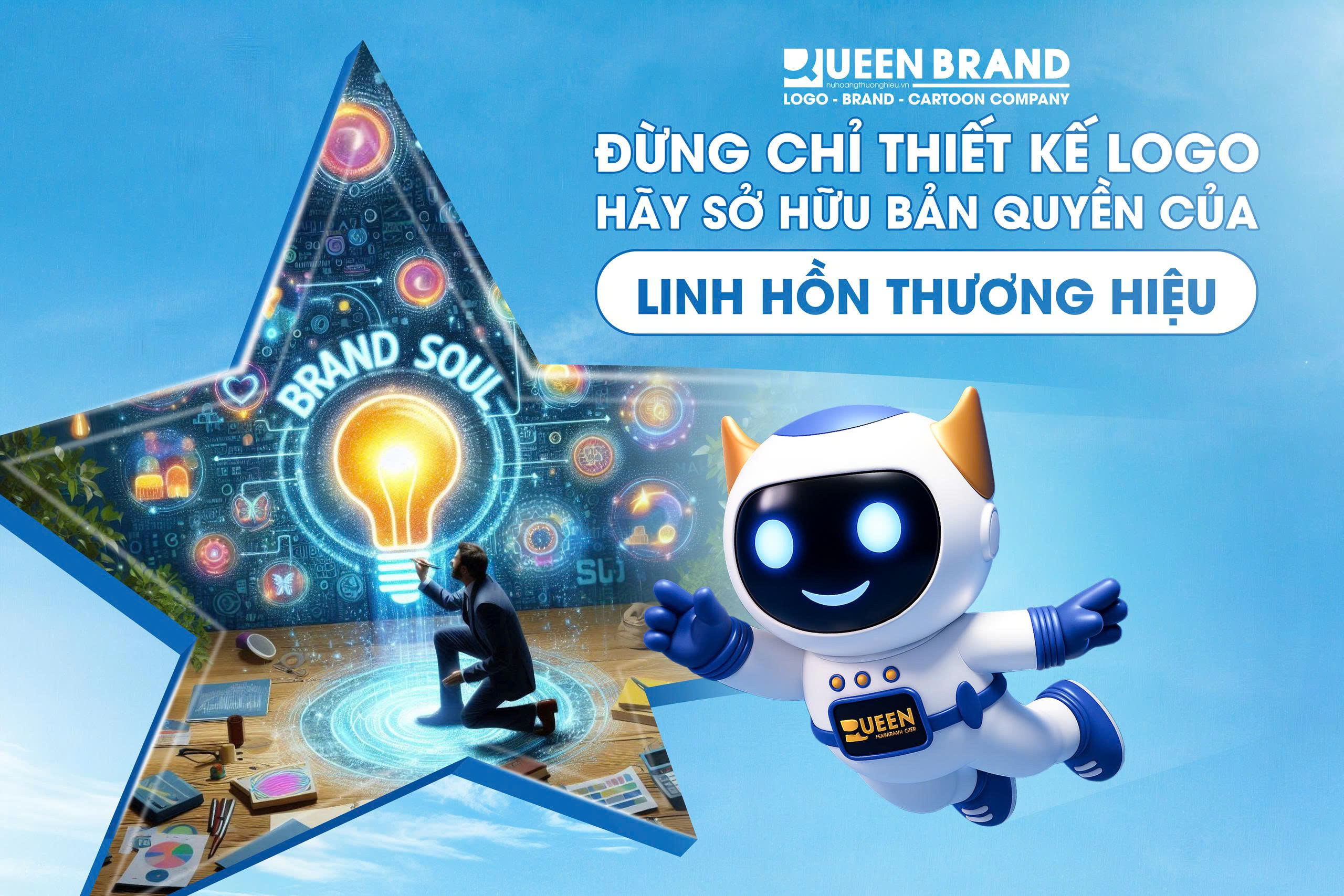 Hình ảnh thiết kế logo - Queen Brand