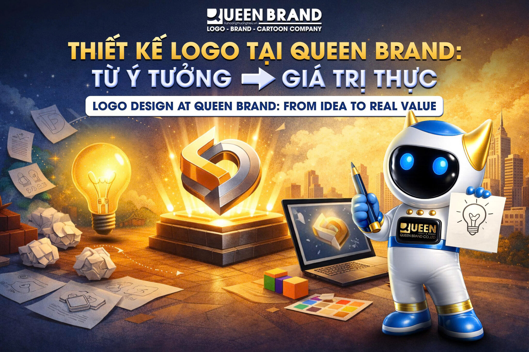 Thiết kế logo tại Queen Brand: Từ ý tưởng đến giá trị
